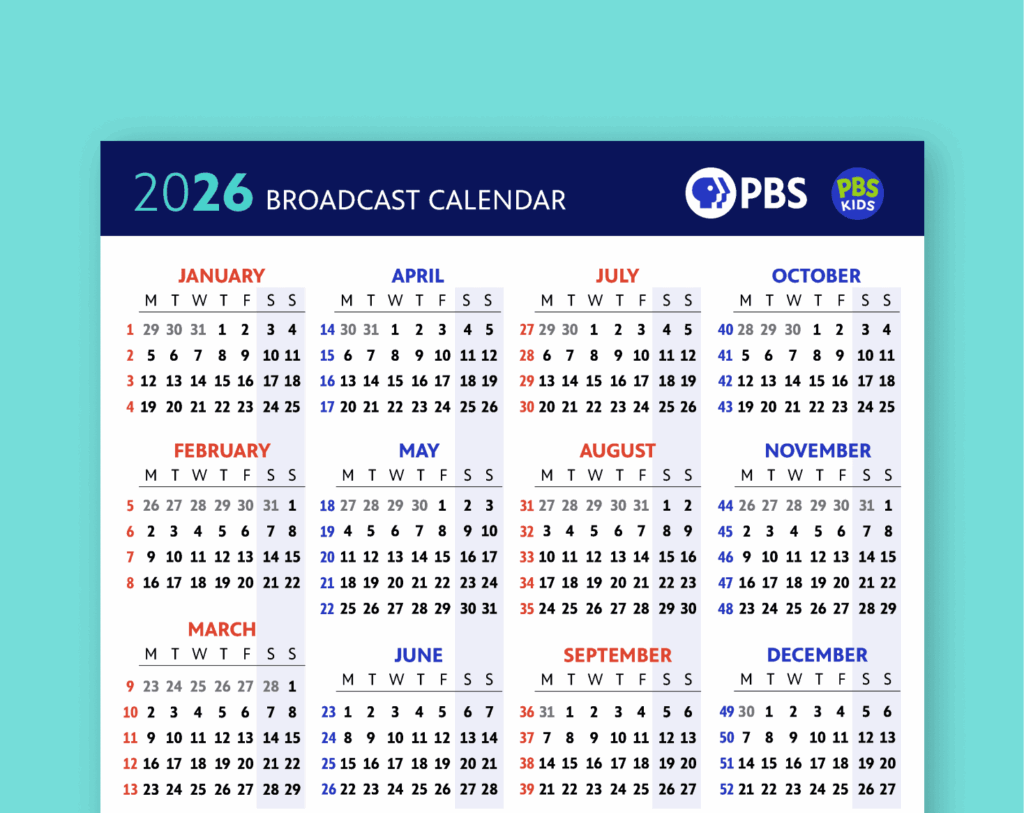 2026 Broadcast Calendar PBS National Corporate Sponsorships
